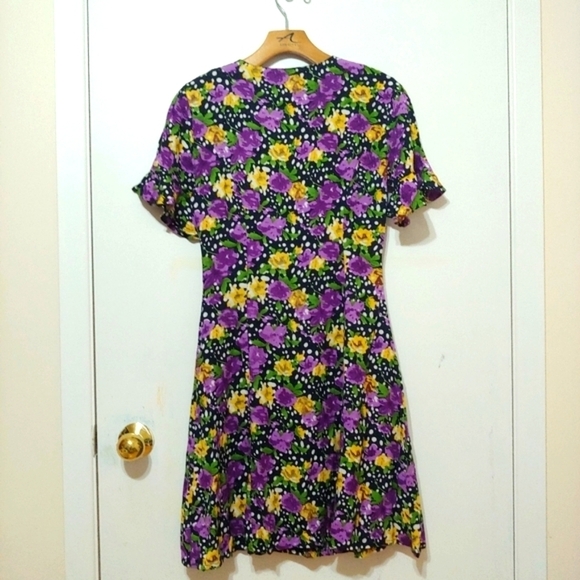 Design Lab Purple Floral Dress, XS - Picture 8 of 16